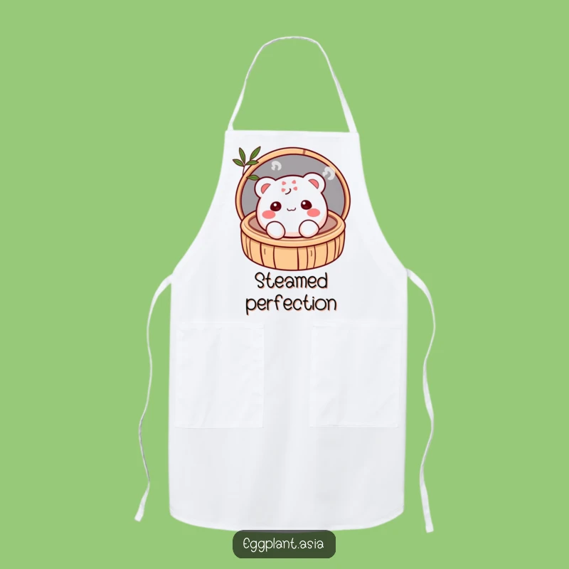 Funny Shy Bao Bun Apron: Cook with Charm and Bashful Flair