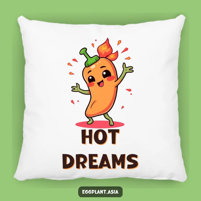 Funny Spicy Pepper Pillow: Cozy Comfort with a Fiery Dancer