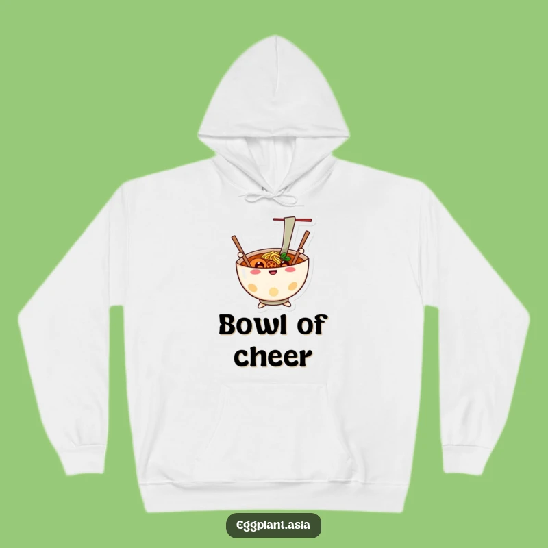 Funny Ramen Cheer Hoodie: Cozy Comfort with a Happy Noodle Bowl