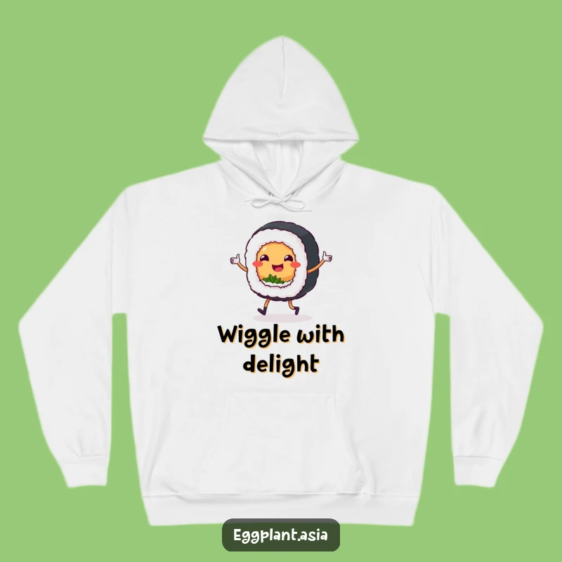 Funny Sushi Jig Hoodie: Cozy Comfort with a Dancing Sushi Roll
