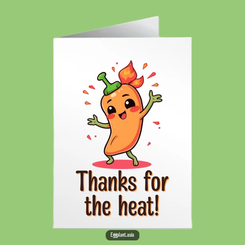 Free Printable Spicy Pepper Thank You Card - Fiery Dancer Downloadable