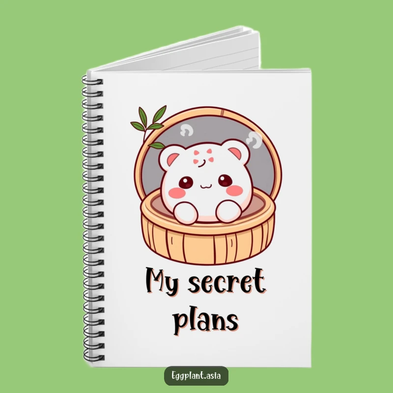 Funny Shy Bao Bun Notebook: Jot Down Notes with Bashful Character